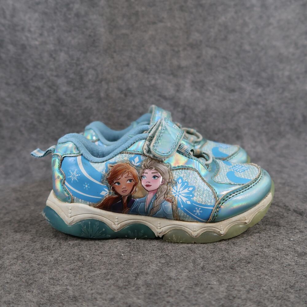 Frozen Shoes Kids Toddler 9 Casual Sneakers Anna Elsa Disney Characters Easy On
